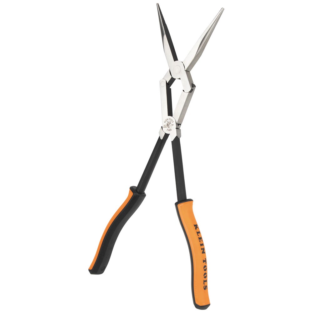 Klein Tools 71400 Pliers, Long Reach Needle Nose Pliers, Straight Nose, 13 in.