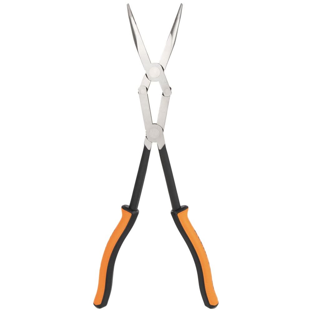 Klein Tools 71401 Pliers, Long Reach Needle Nose Pliers, Bent Nose
