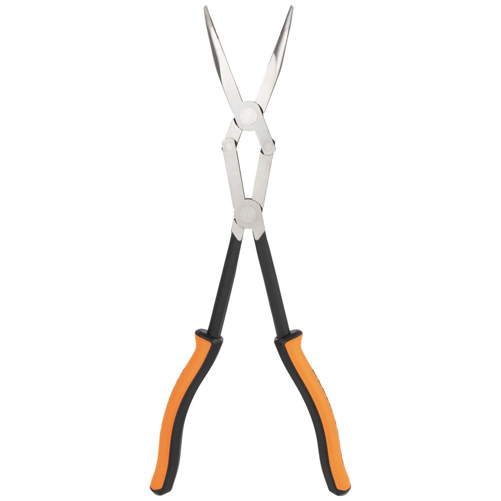 Klein Tools 71401 Pliers, Long Reach Needle Nose Pliers, Bent Nose, 13 in.