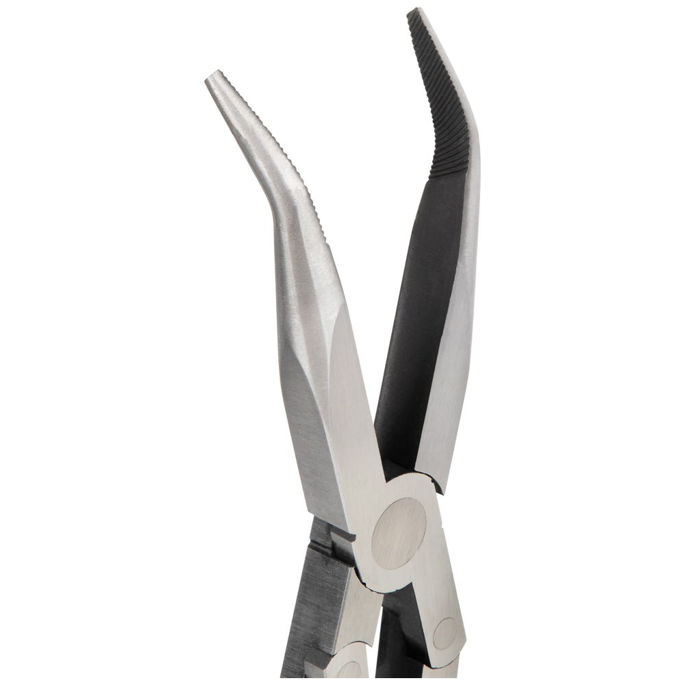 Klein Tools 71401 Pliers, Long Reach Needle Nose Pliers, Bent Nose, 13 in.