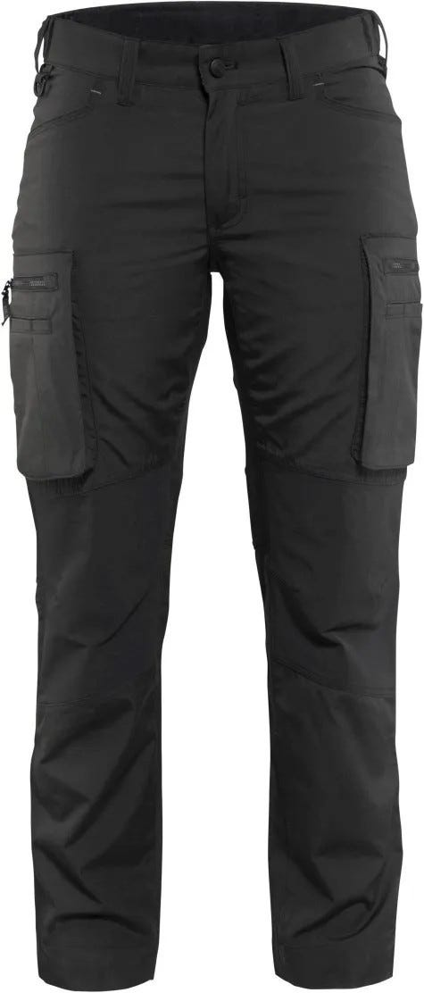 Blaklader Workwear Women's Service Stretch Work Pants, Black