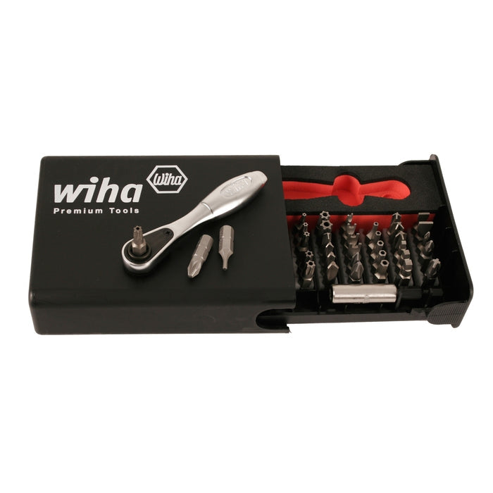 Wiha 71988 39-Piece Security Bit Set With Mini Ratchet