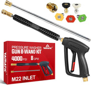 Yamatic A001KM 4000 PSI pressure washer gun and extension wand kit with 5 nozzle tips