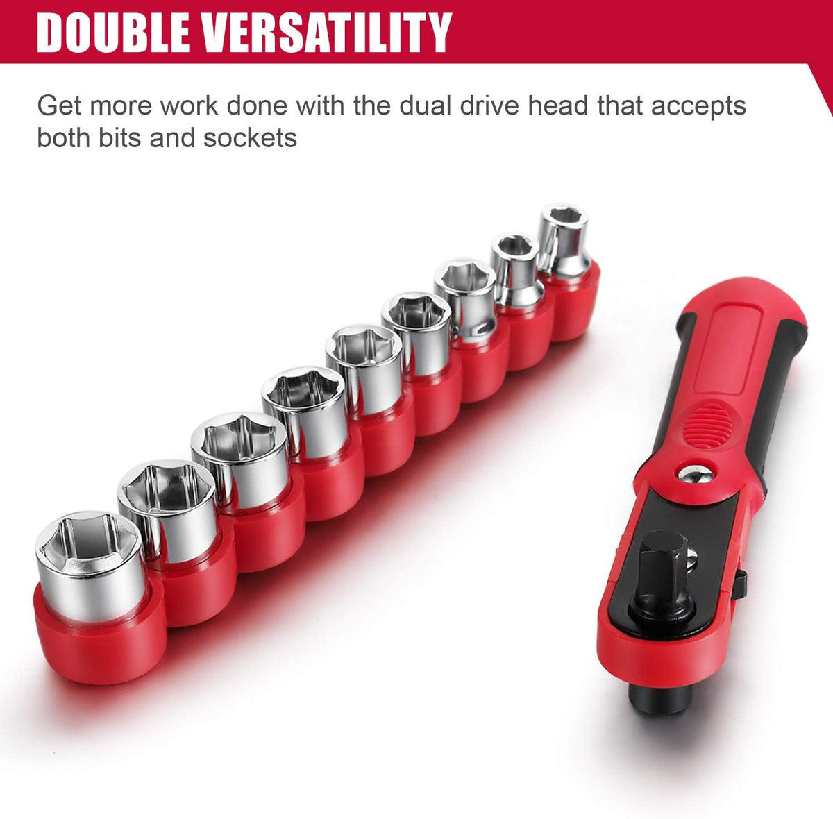 Eastvolt EVHT12801 128-piece home repair tool set sockets and ratchet screwdriver