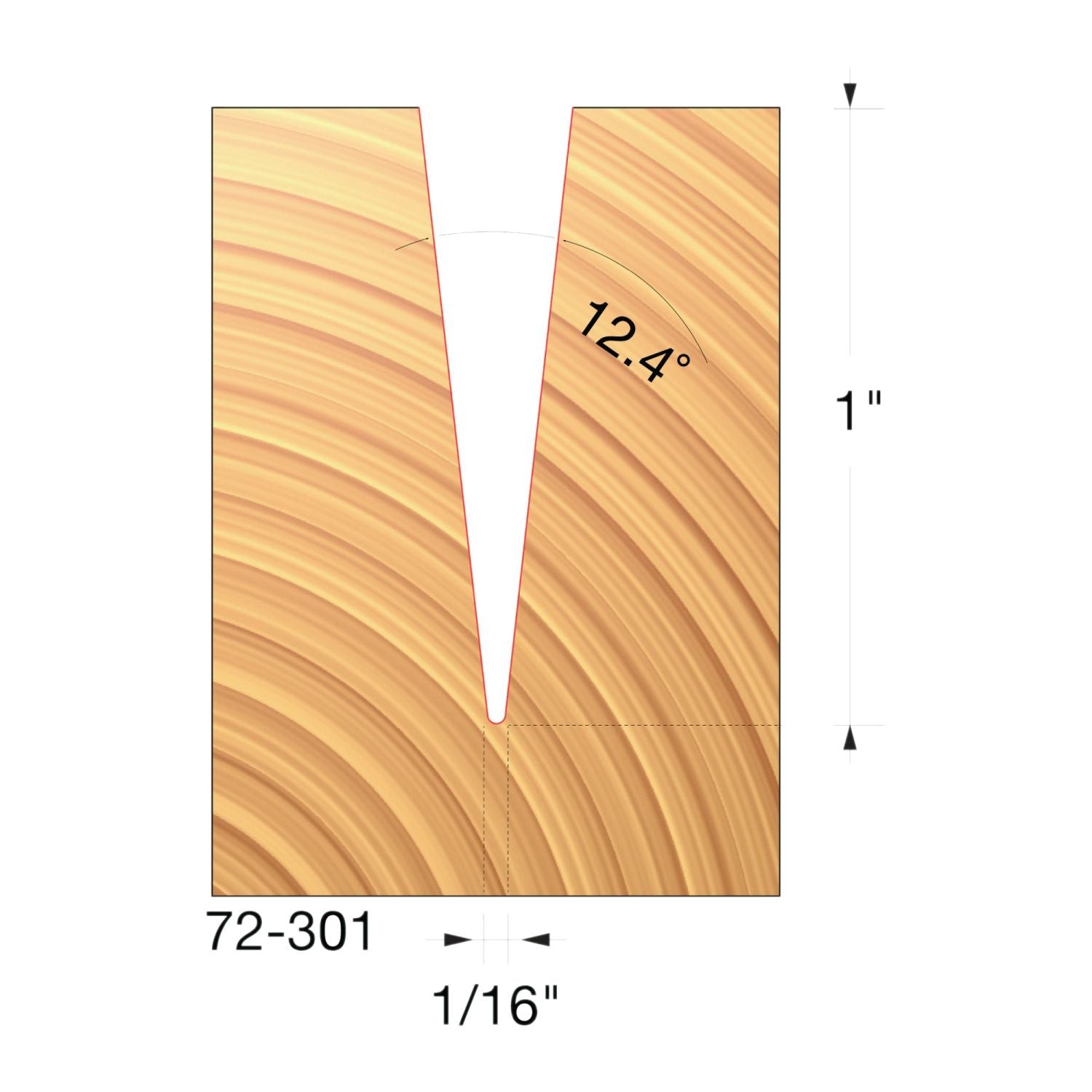 Freud 72-301 6.2&deg; x 1/32" Tapered Ball Tip