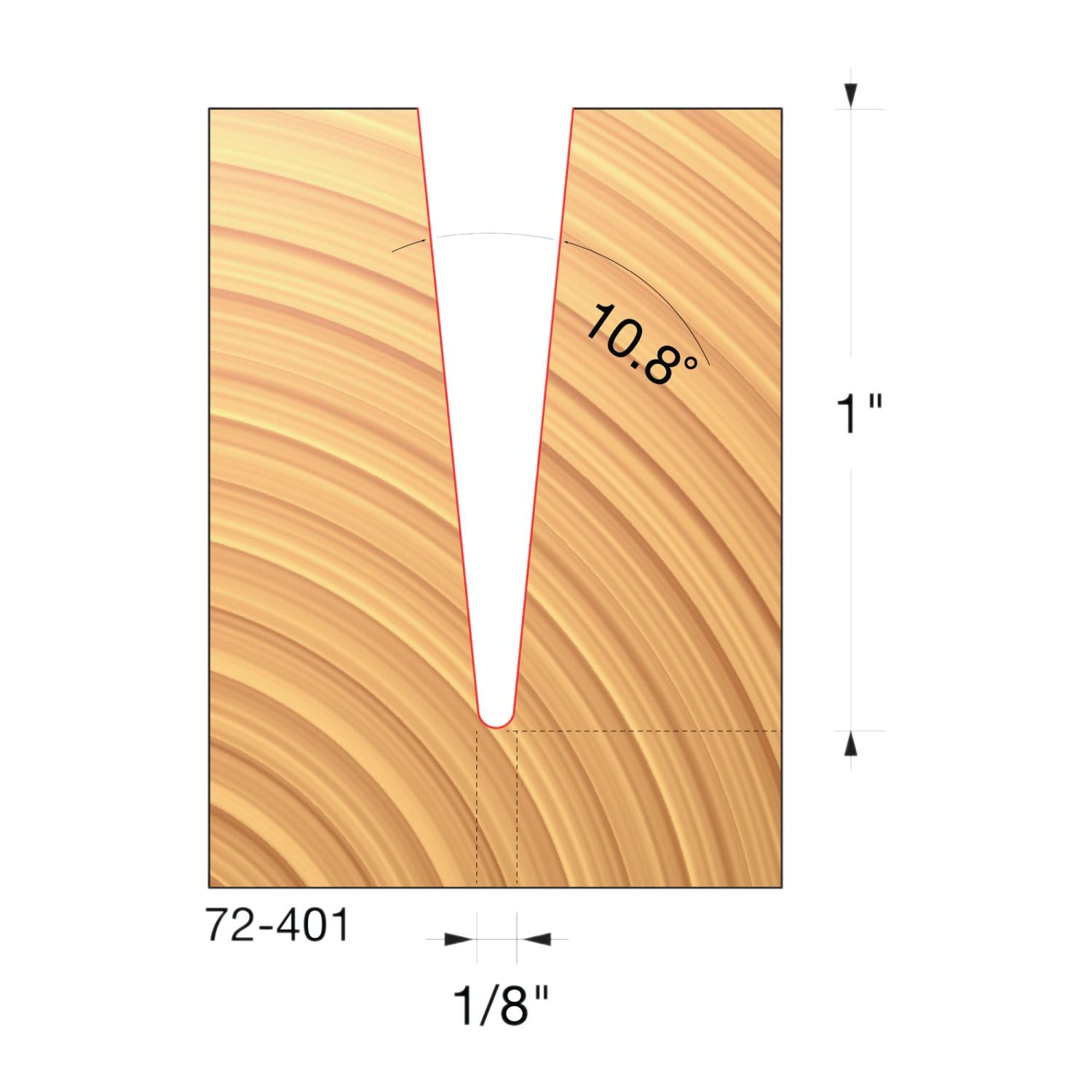 Freud 72-401 5.4&deg; x 1/16" Tapered Ball Tip