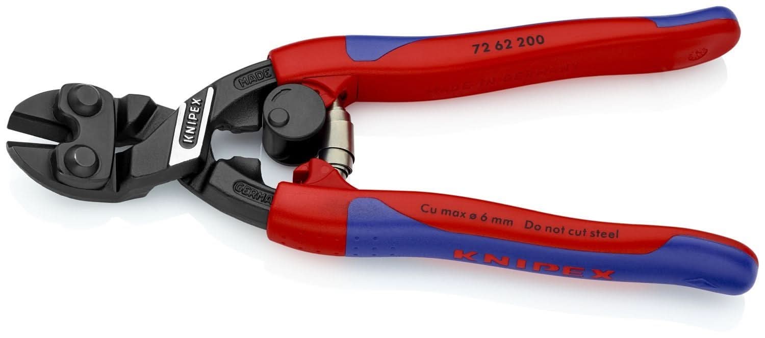Knipex 72 62 200 High Leverage Flush Cutter for Plastic and Soft Metal