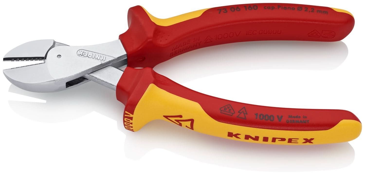Knipex 73 06 160 X-Cut Compact Diagonal Cutters-1000V Insulated