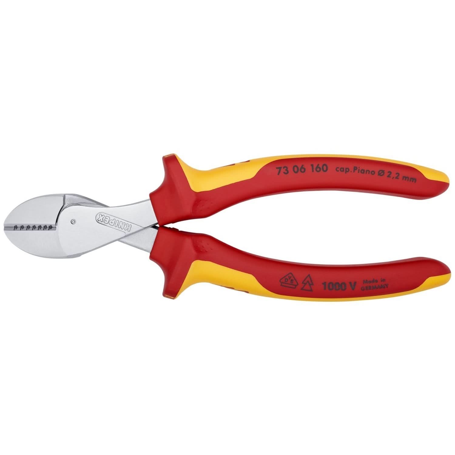Knipex 73 06 160 X-Cut Compact Diagonal Cutters-1000V Insulated