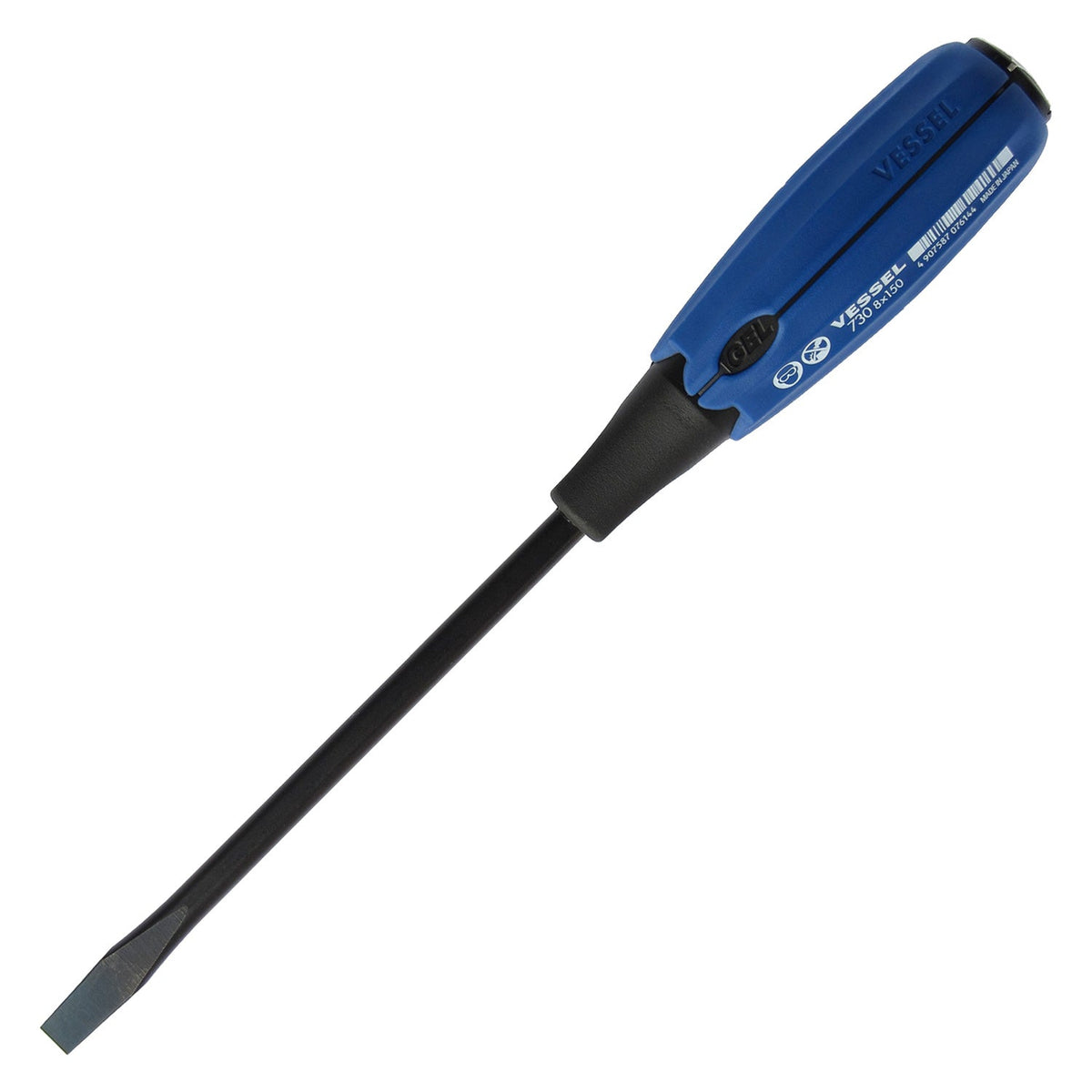 Vessel 730S8150 No.730 Super Cushion tang-thru slotted screwdriver 8 x 150 mm