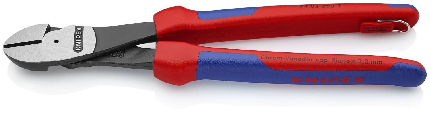 Knipex 74 02 250 T BKA High Leverage Diagonal Cutters-Tethered