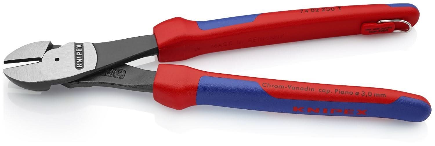Knipex 74 02 250 T BKA High Leverage Diagonal Cutters-Tethered