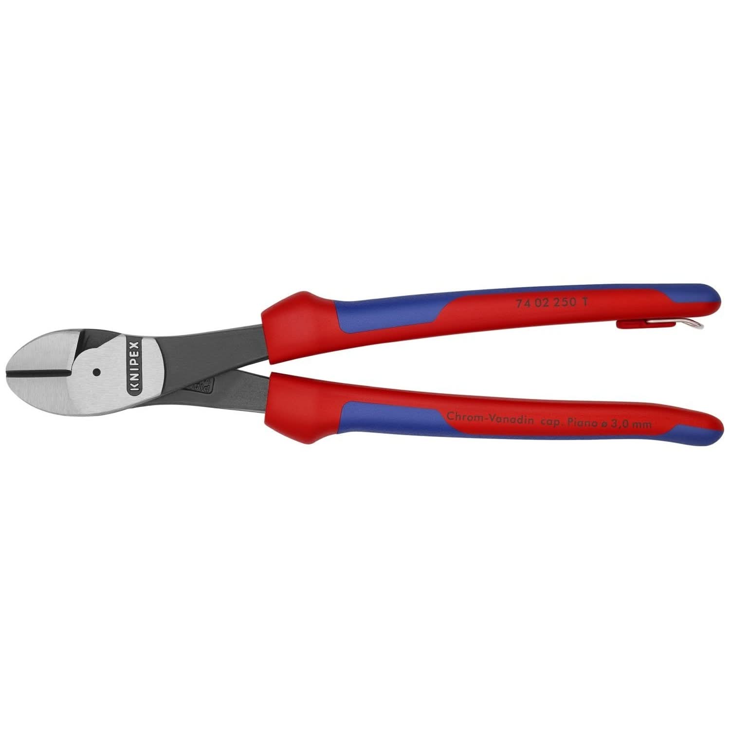 Knipex 74 02 250 T BKA High Leverage Diagonal Cutters-Tethered Attachment