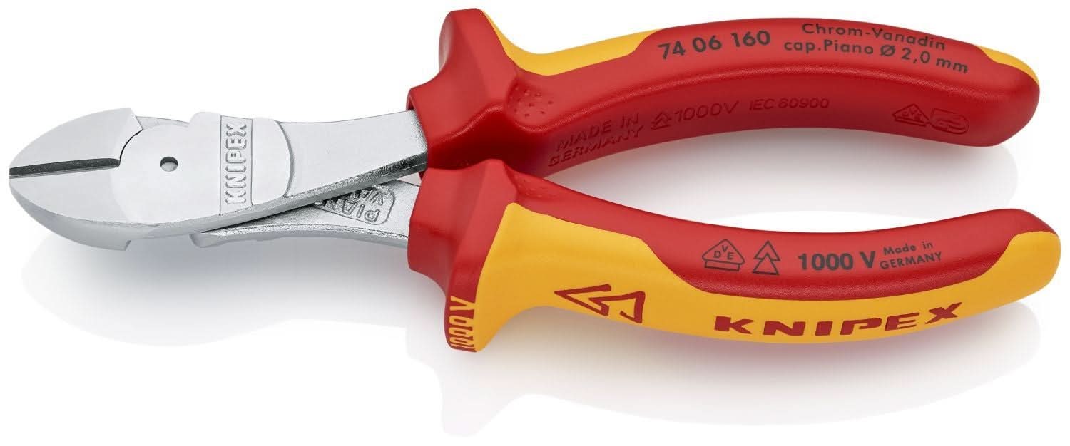 Knipex 74 06 160 High Leverage Diagonal Cutters-1000V Insulated