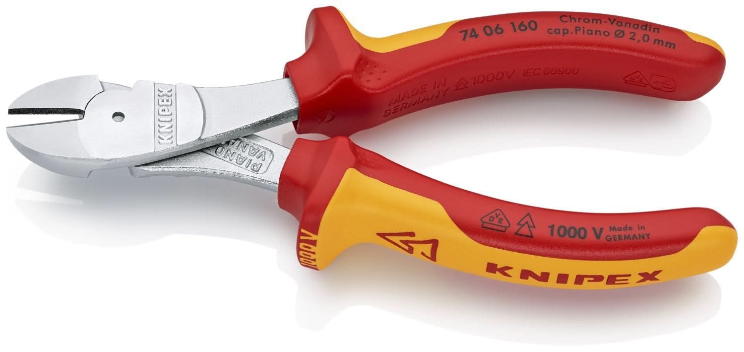 Knipex 74 06 160 High Leverage Diagonal Cutters-1000V Insulated