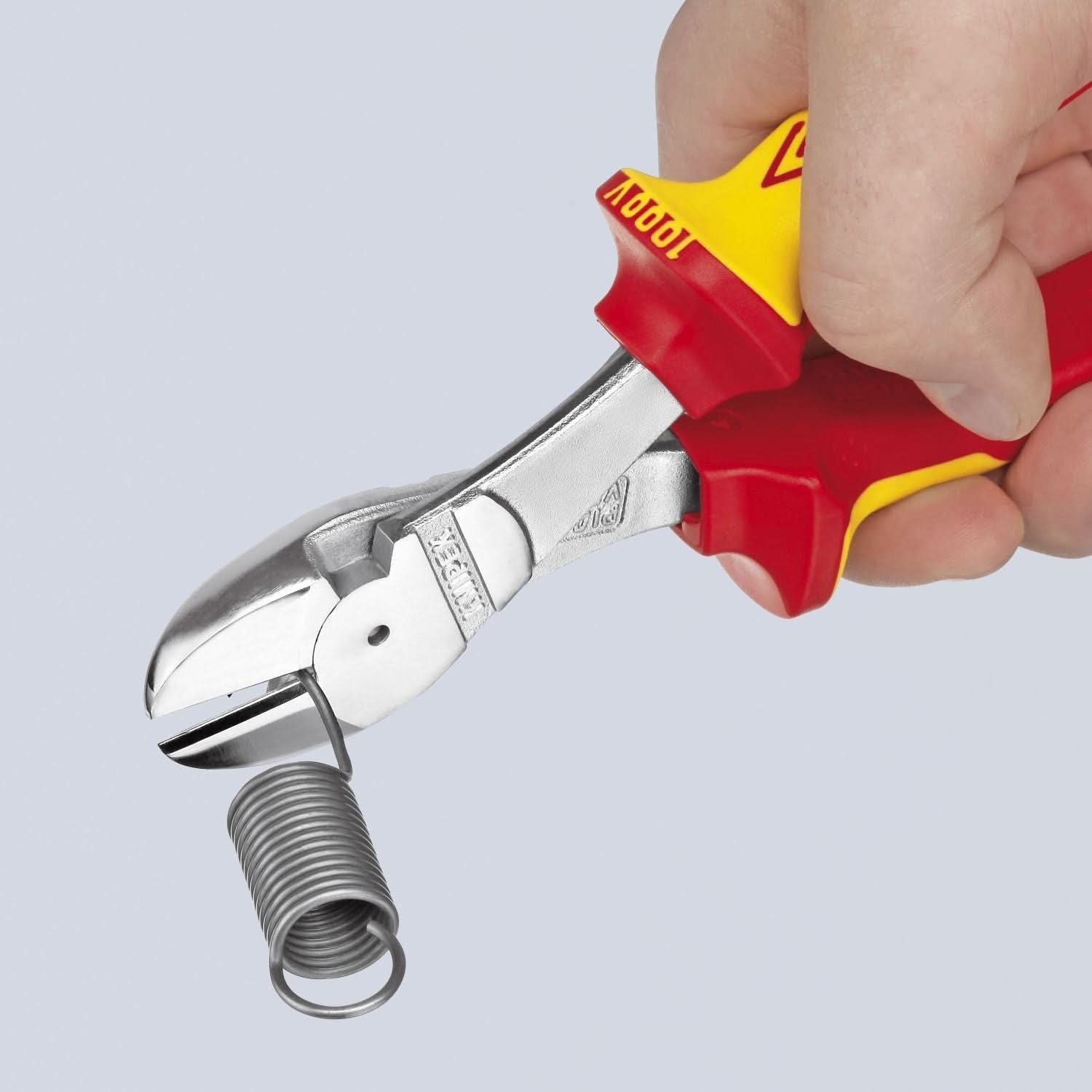 Knipex 74 06 180 High Leverage Diagonal Cutters-1000V Insulated