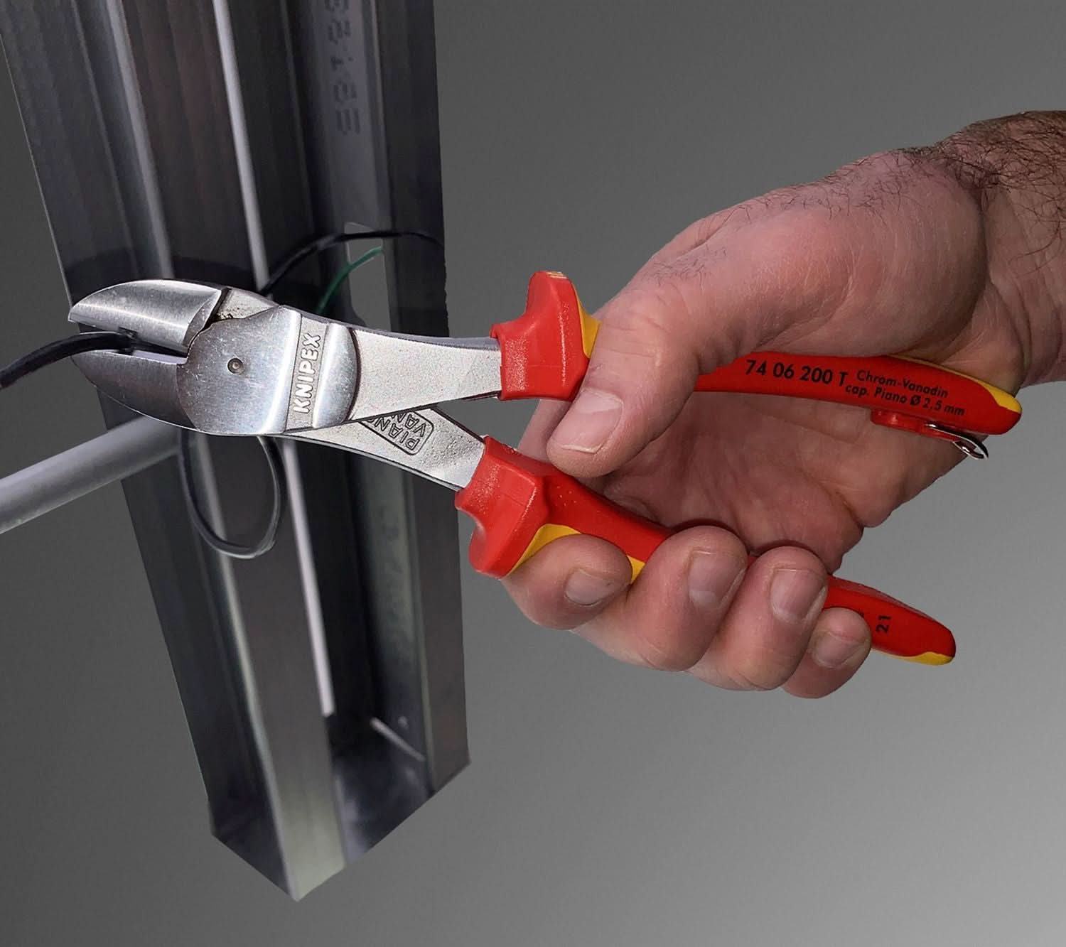 Knipex 74 06 200 T High Leverage Diagonal Cutters-1000V Insulated