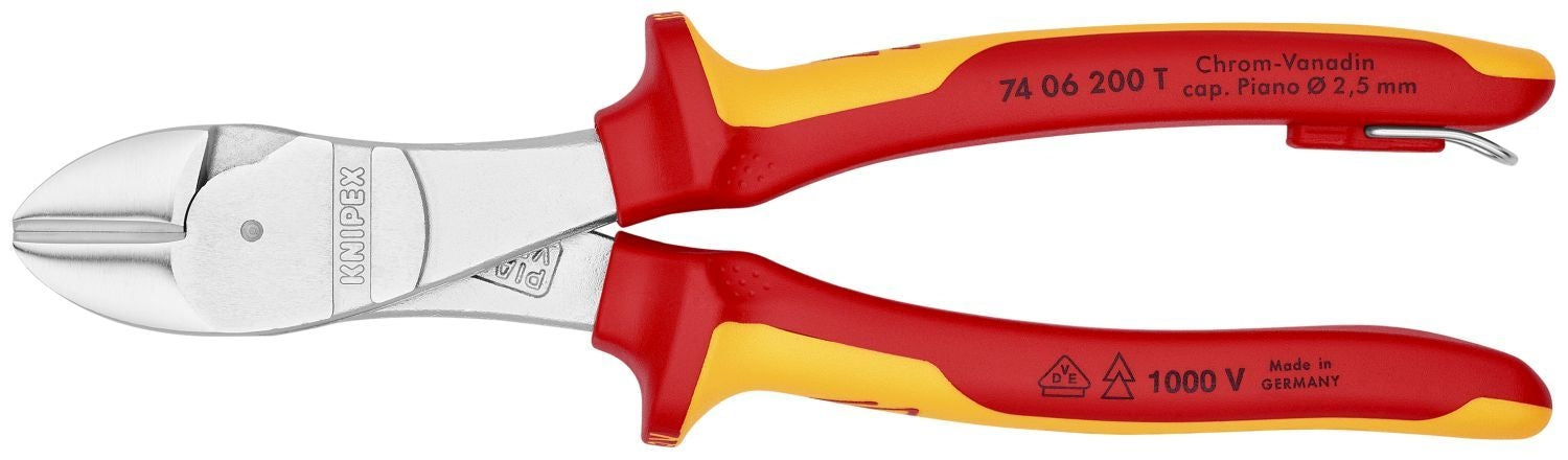 Knipex 74 06 200 High Leverage Diagonal Cutters-1000V Insulated
