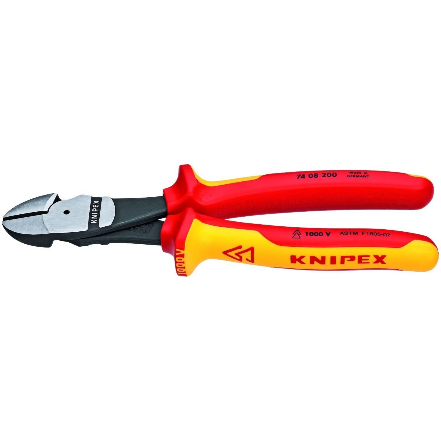 Knipex 74 08 200 US High Leverage Diagonal Cutters-1000V Insulated