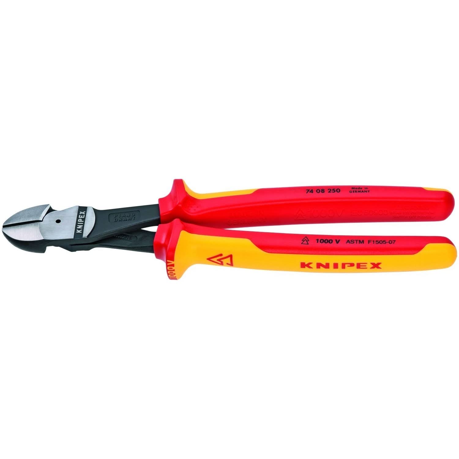 Knipex 74 08 250 US High Leverage Diagonal Cutters-1000V Insulated