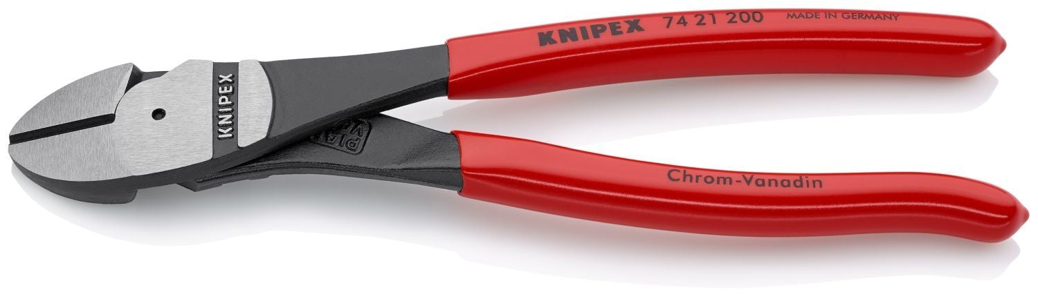 Knipex 74 21 200 High Leverage 12&deg; Angled Diagonal Cutters