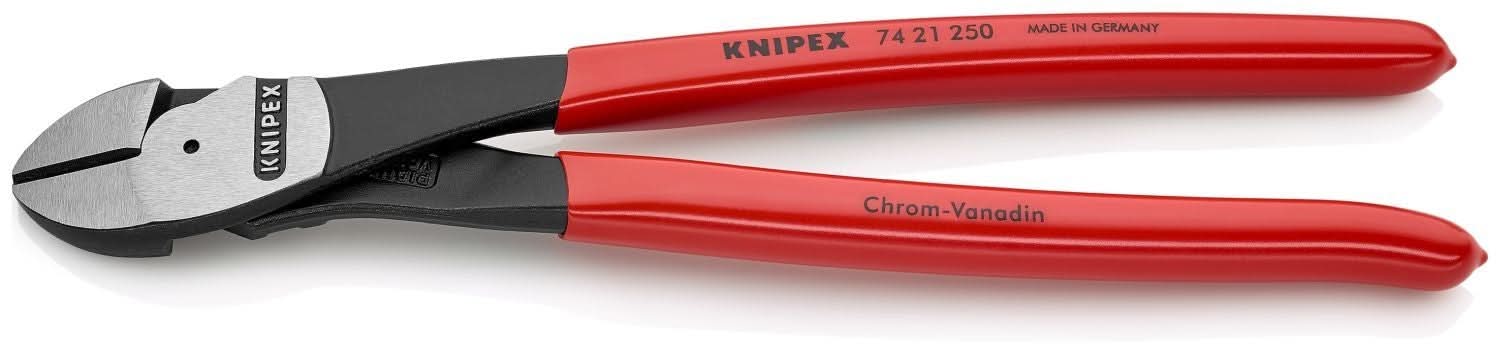 Knipex 74 21 250 High Leverage 12&deg; Angled Diagonal Cutters