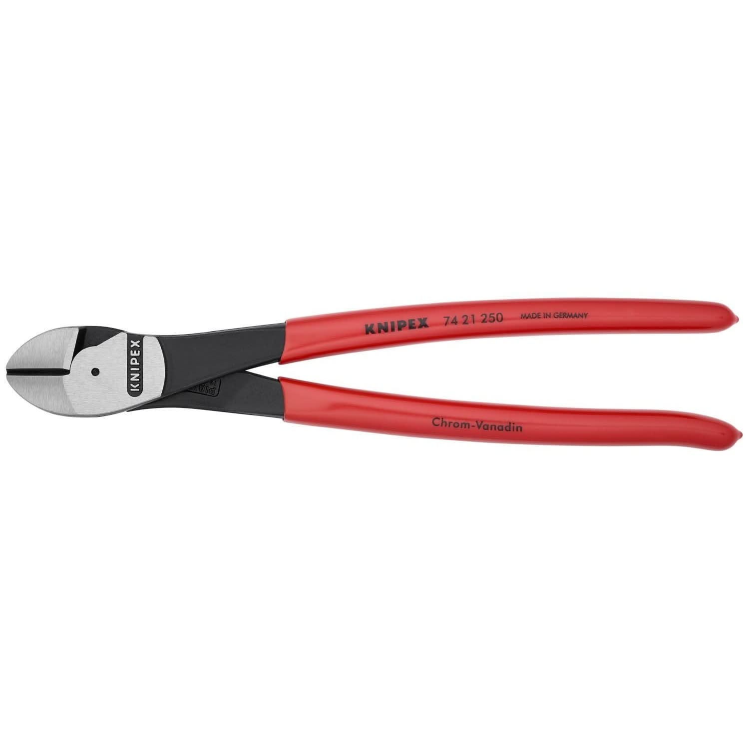 Knipex 74 21 250 High Leverage 12&deg; Angled Diagonal Cutters