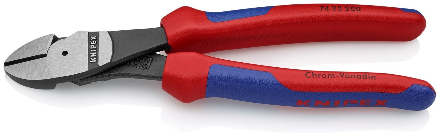 Knipex 74 22 200 High Leverage 12&deg; Angled Diagonal Cutters