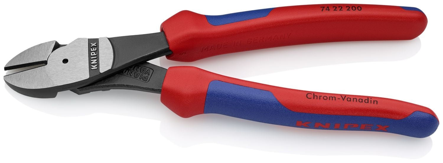 Knipex 74 22 200 High Leverage 12&deg; Angled Diagonal Cutters
