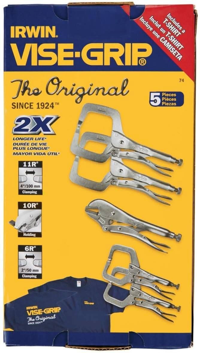 Irwin 74 VISE-GRIP Original 5-Piece Locking Pliers Set