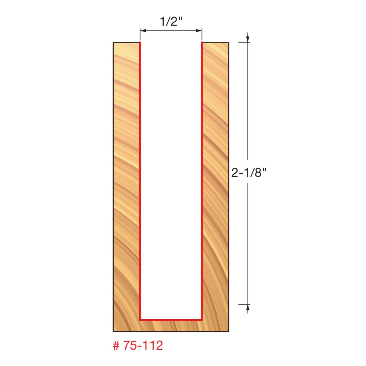 Freud 75-112 1/2" (Dia.) Up Spiral Bit