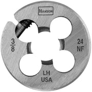 Irwin 7536 HANSON Adjustable Round Fractional Dies Left-Hand (HCS) 3/8-in. - 24 NF