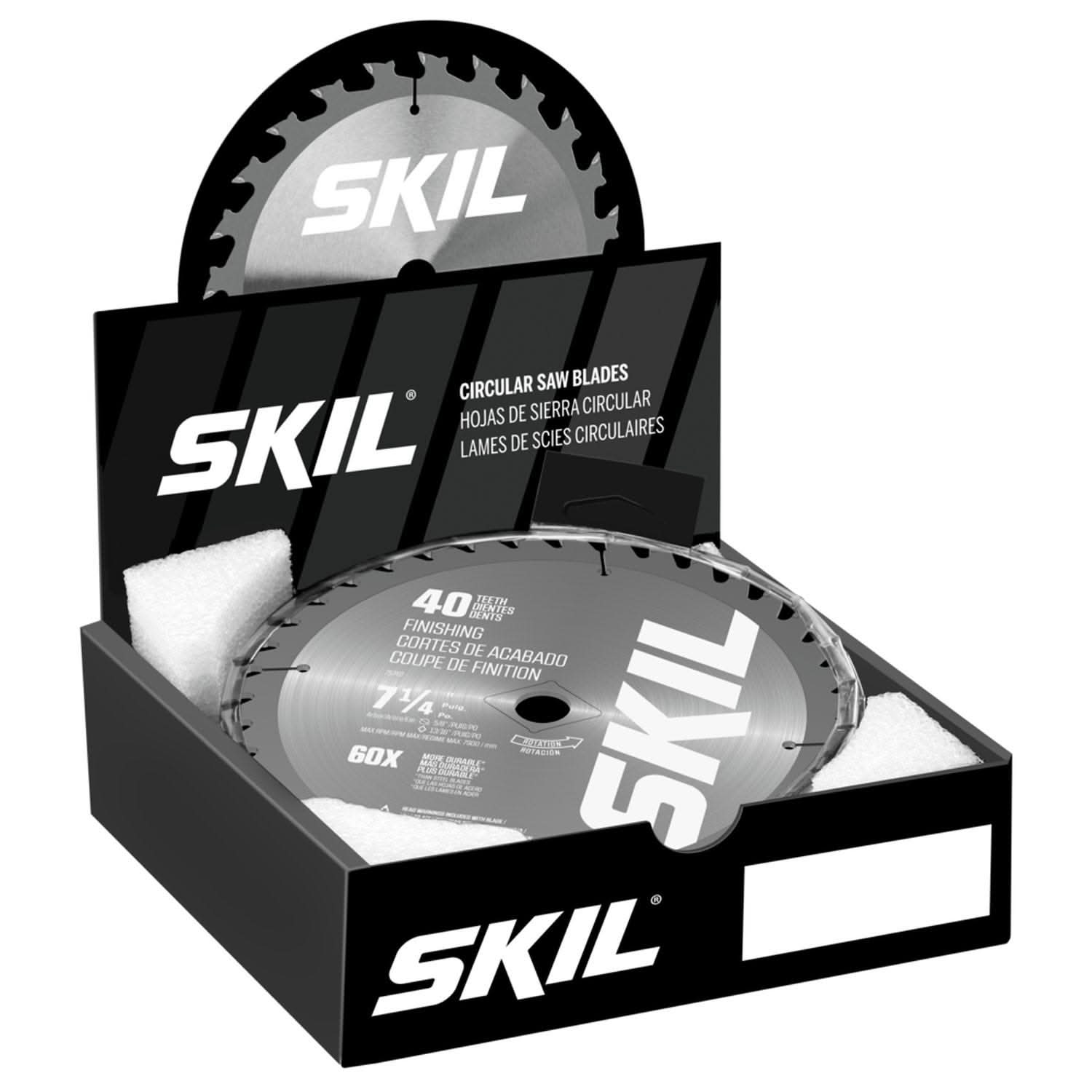 SKIL 75740B10 SKIL 75740B10 7-1/4 In. 40-Tooth Carbide Finish Circular Saw Blade