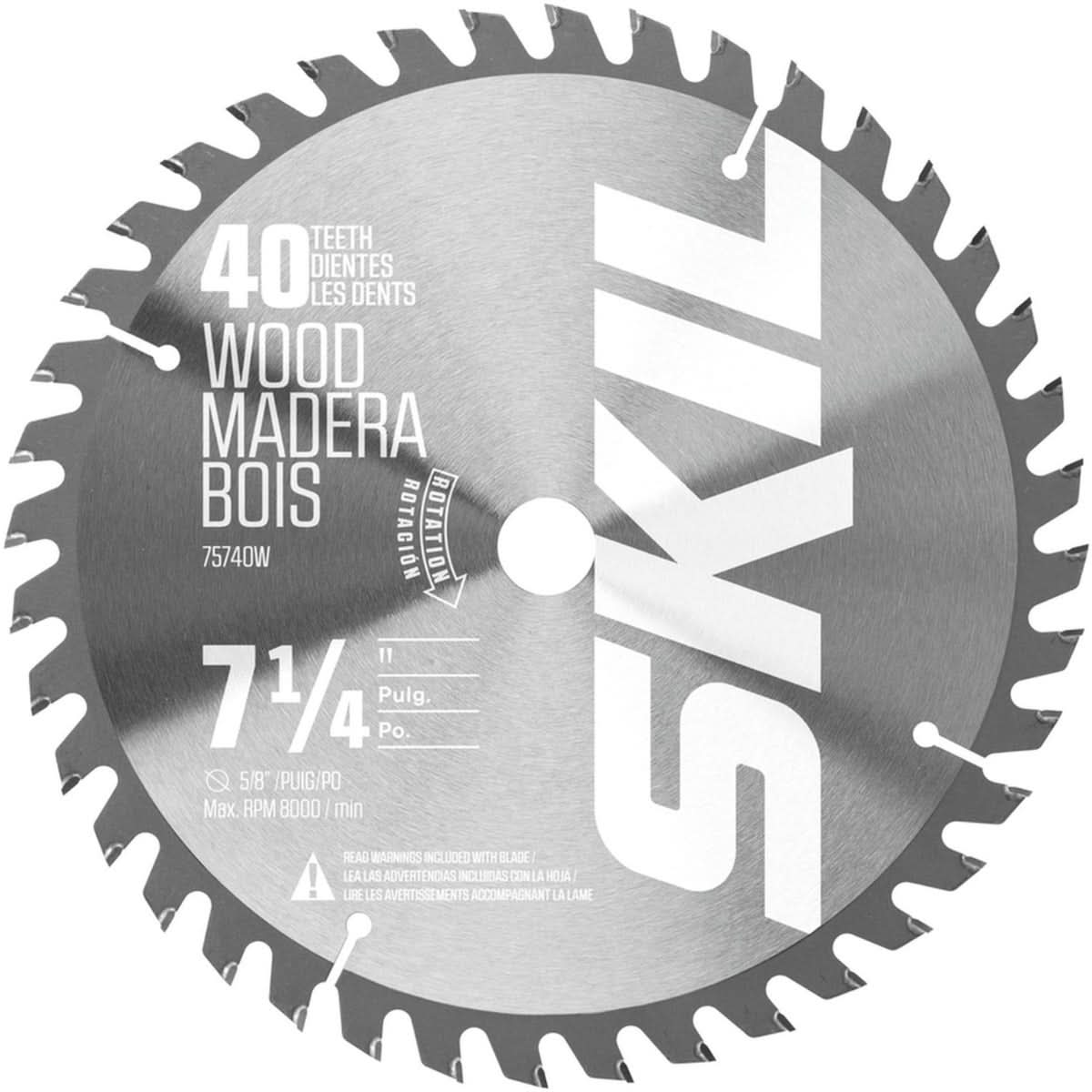 SKIL 75740W 7-1/4 In. 40 Tooth Carbide Circular Saw Blade
