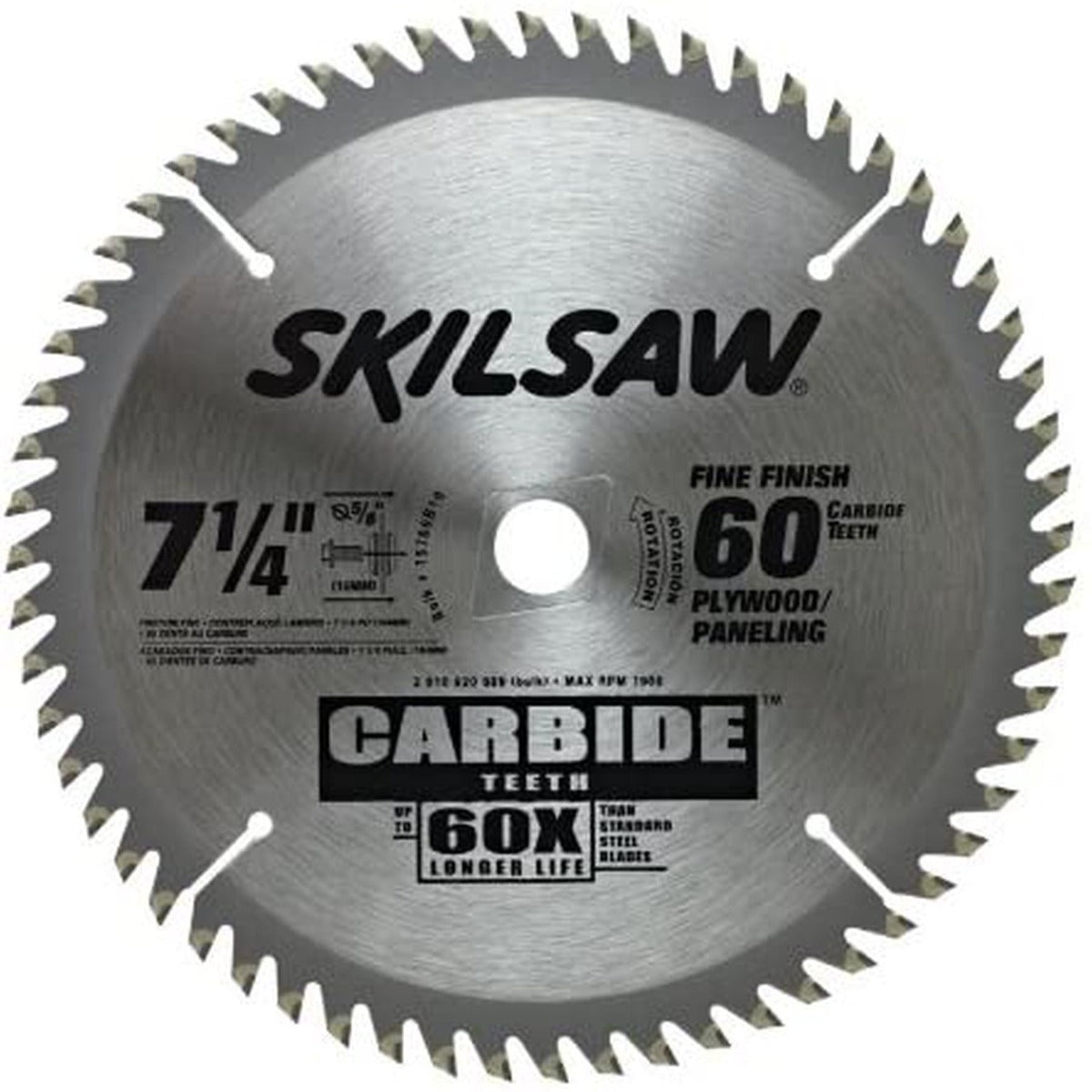 SKIL 75760B10 7-1/4 inch 60-Tooth Carbide General Purpose Circular Saw Blade