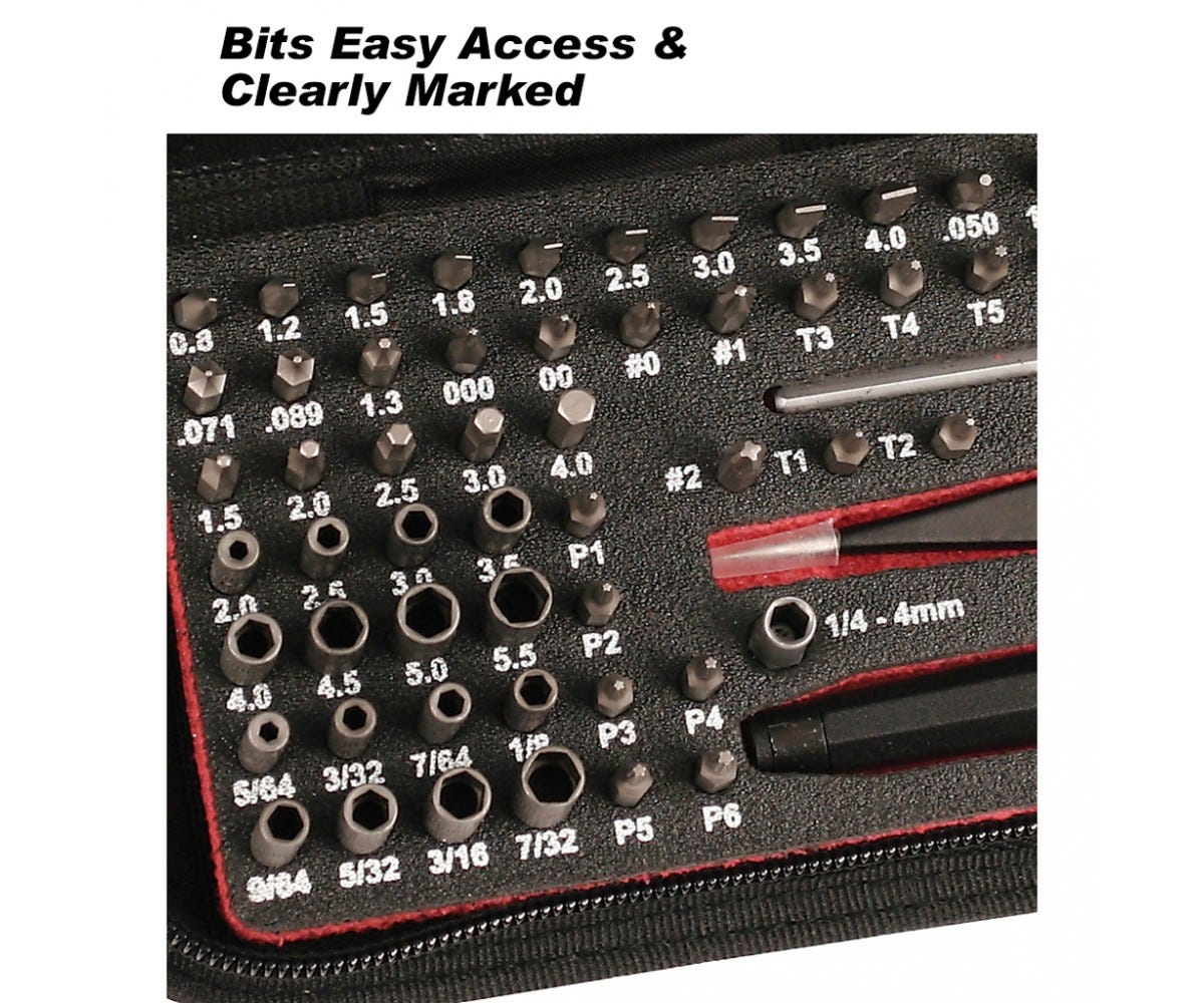 Wiha 75977 ESD Safe Micro Bit 68-Piece Set