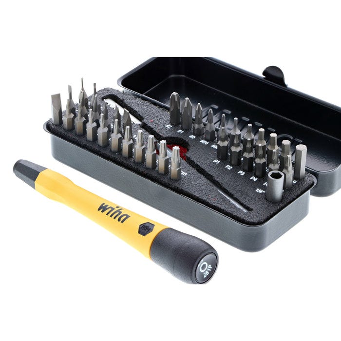 Wiha 75980 39-Piece Gobox ESD Safe Micro Bits Set