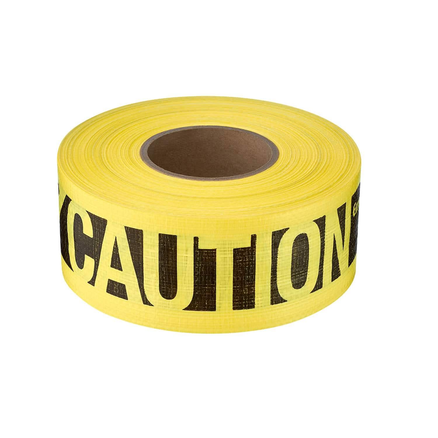 Empire 76-0600 500-Foot Reinforced Yellow Barricade Tape - CAUTION