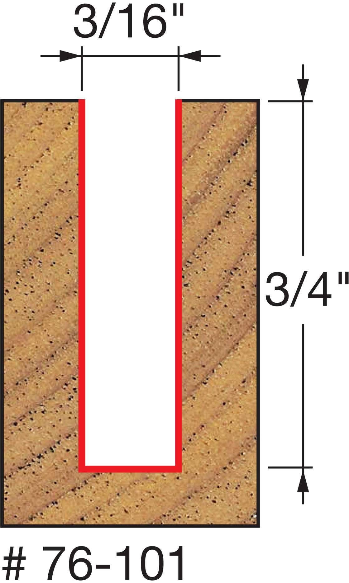 Freud 76-101 3/16-Inch Down Spiral Router Bit