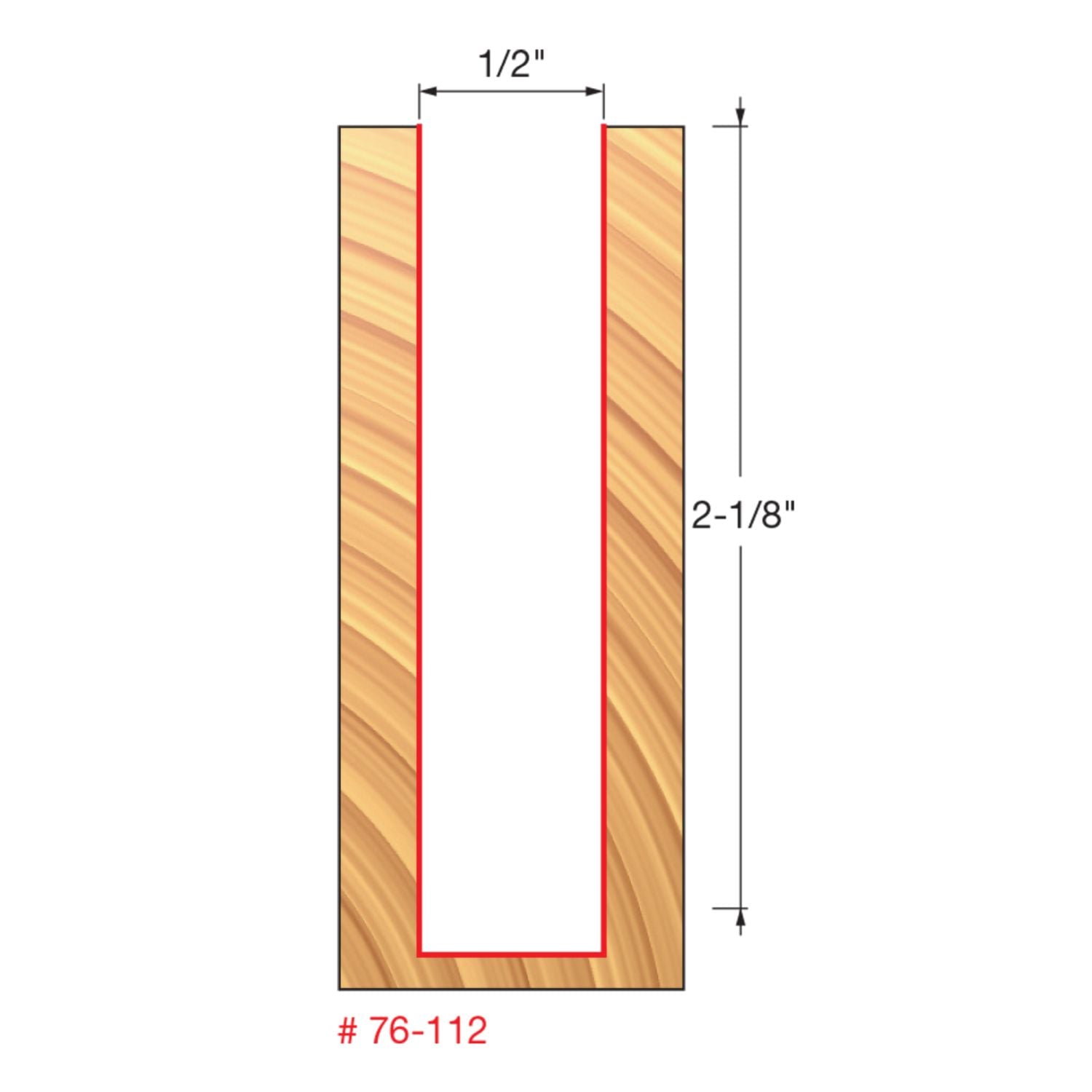 Freud 76-112 1/2" (Dia.) Down Spiral Bit