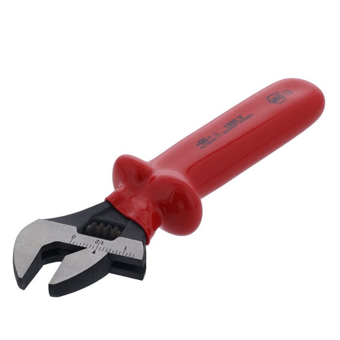 Wiha 76208 Insulated Adjustable Wrench, 8 in.