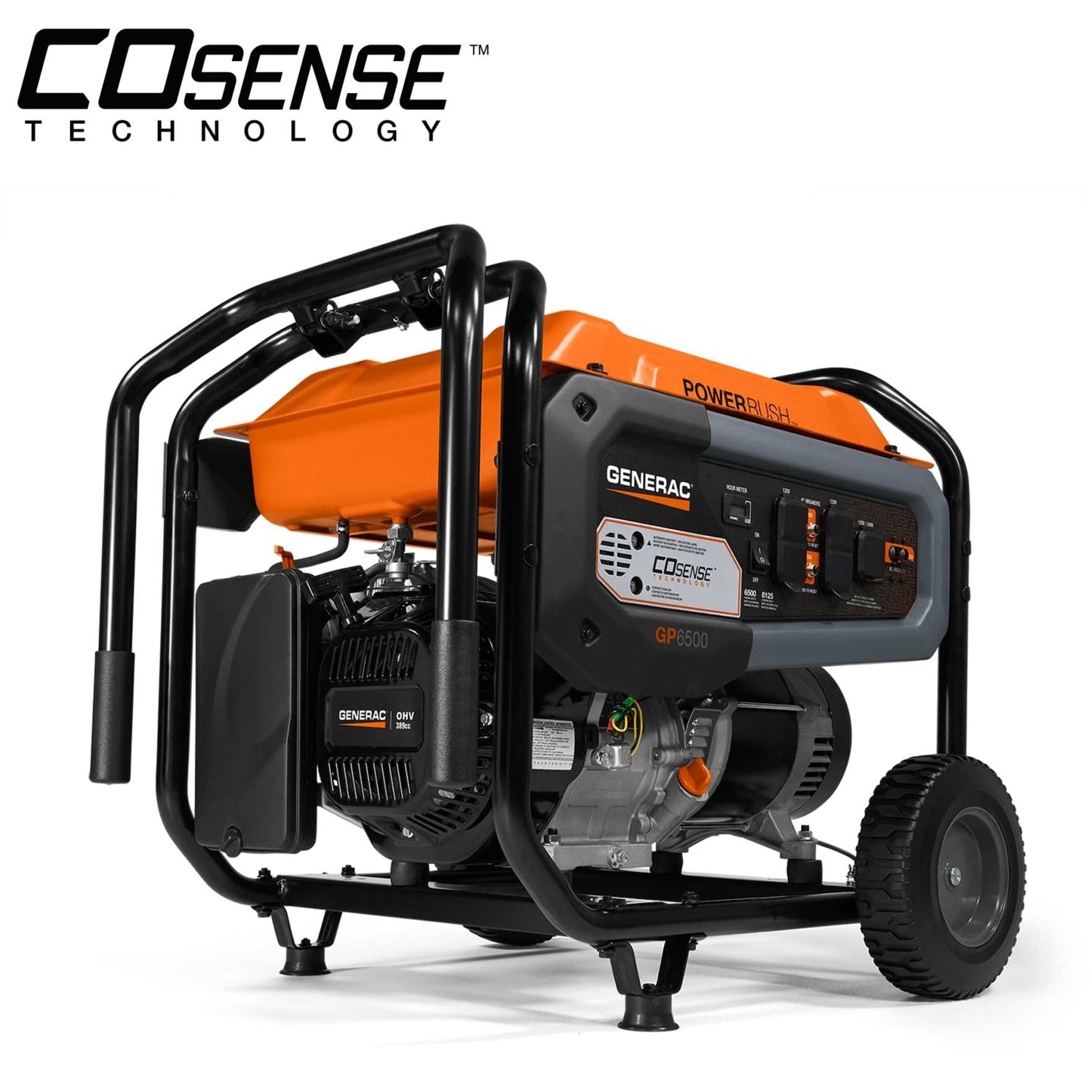 Generac 7680 GP6500 COsense 6500-Watt Portable Generator
