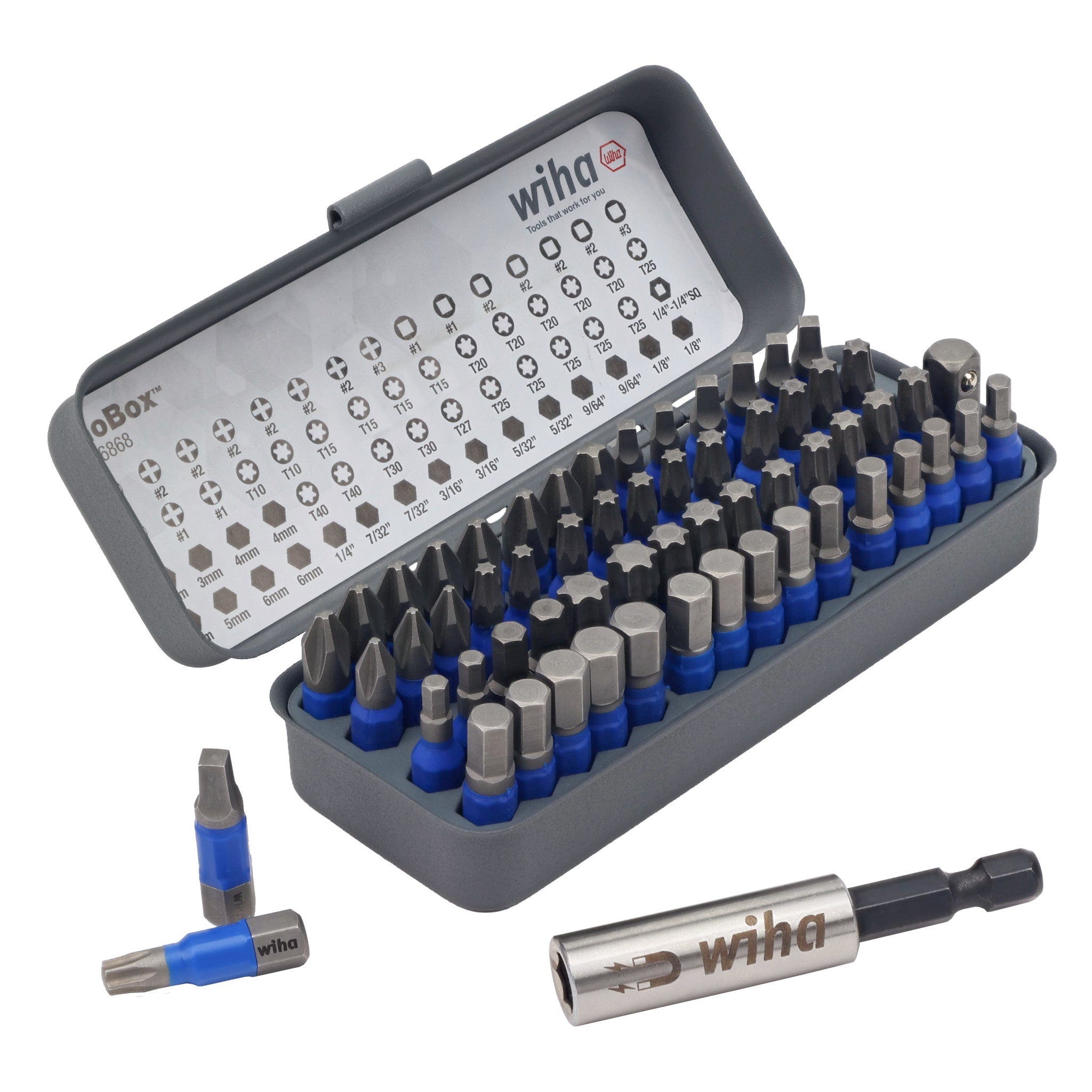 Wiha 76868 61-Piece TerminatorBlue GoBox Bit Set – Tool Nut