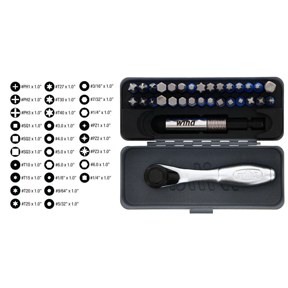 Wiha 76889 32-Piece Go Box Impact Bit Set