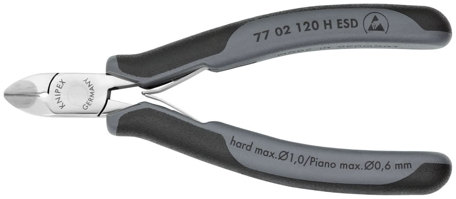 Knipex 77 02 120 H Electronics Diagonal Cutters-Carbide Metal Cutting Edges