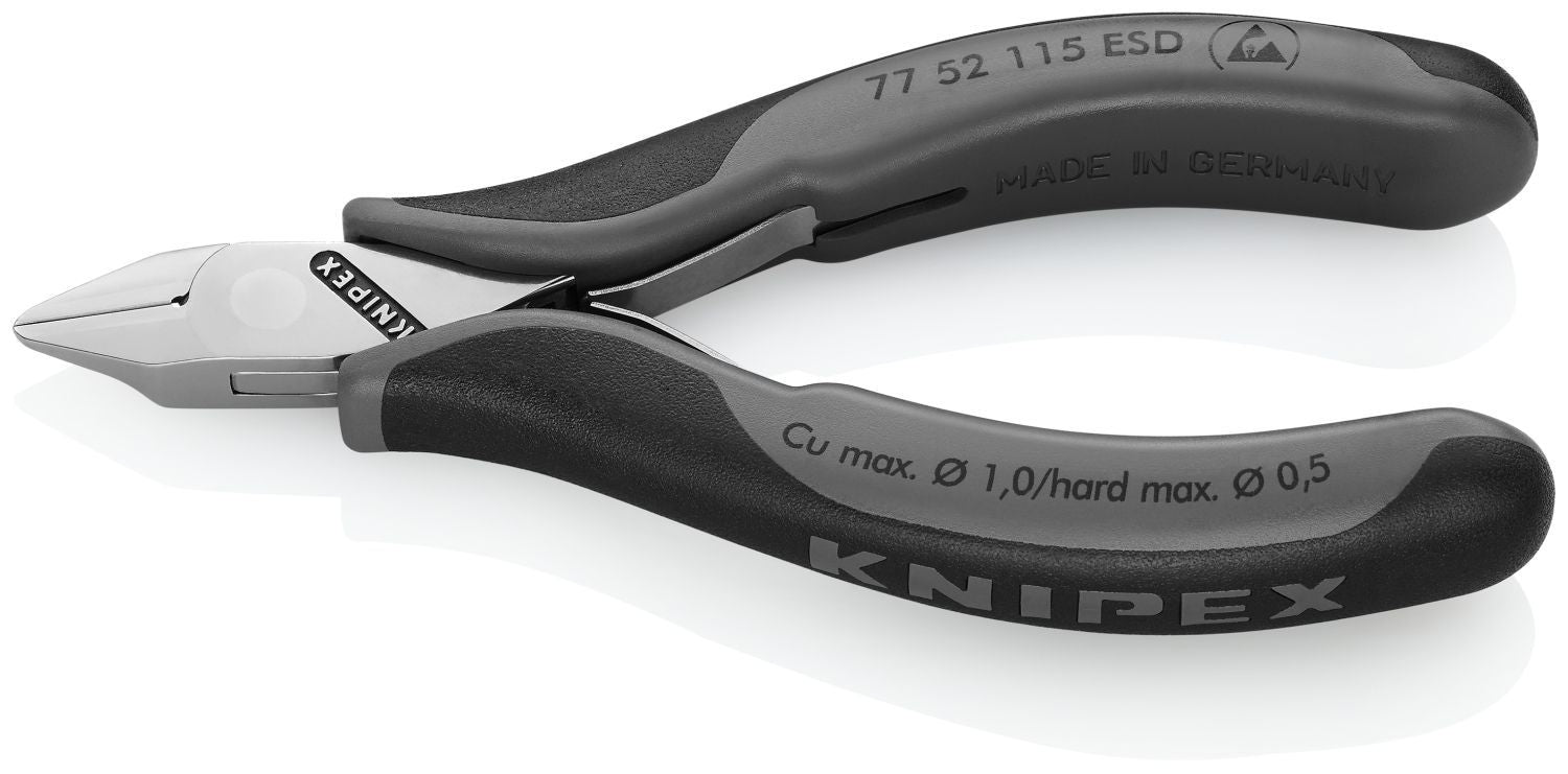 Knipex 77 52 115 ESD Electronics Diagonal Cutters-ESD Handles