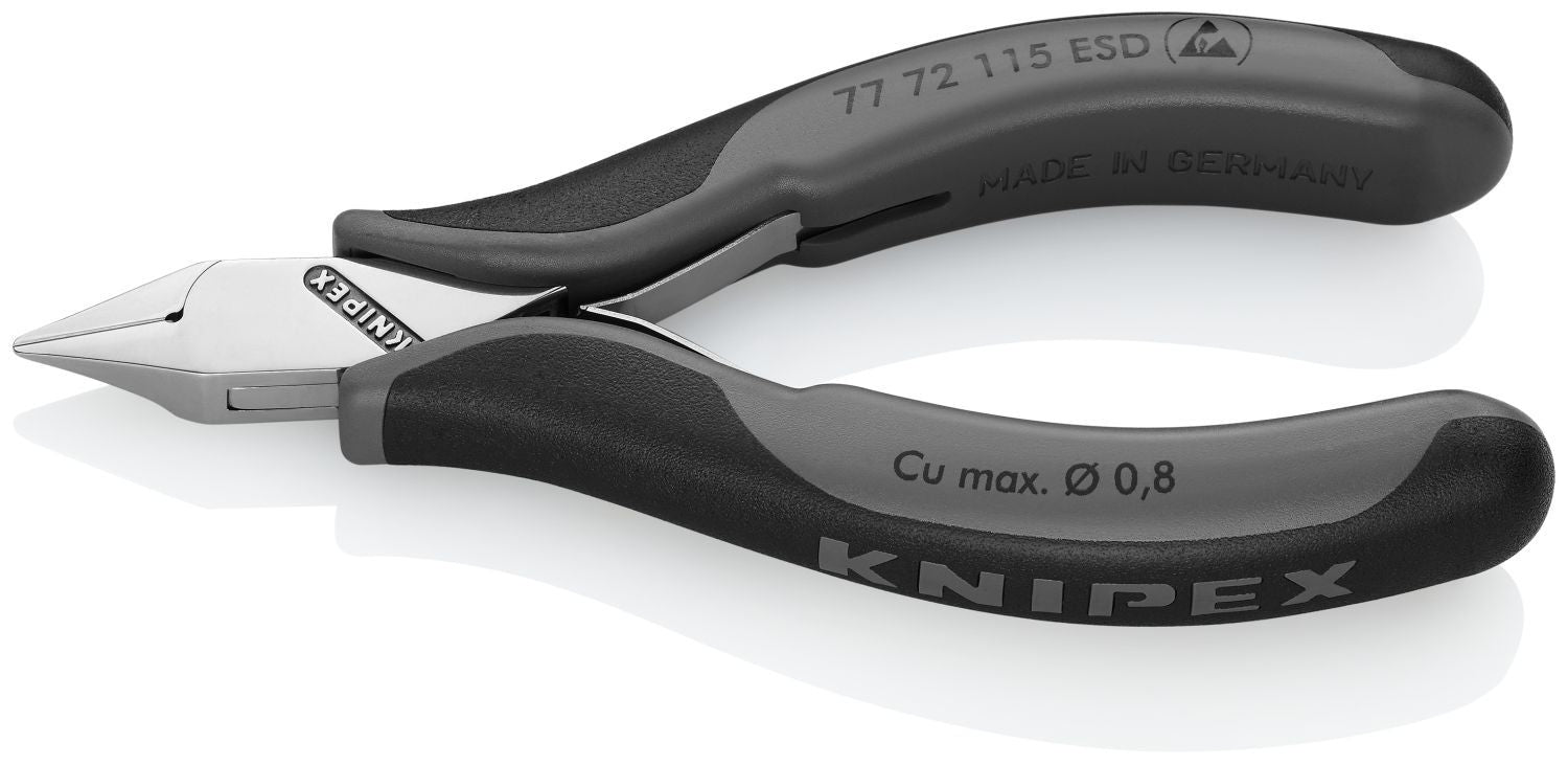 Knipex 77 72 115 ESD Electronics Diagonal Cutters-ESD Handles