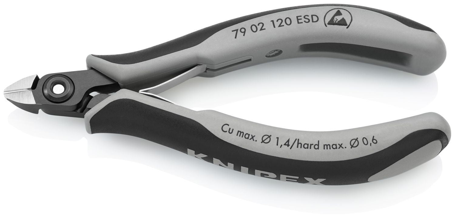 Knipex 79 02 120 ESD Electronics Diagonal Cutters-ESD Handles