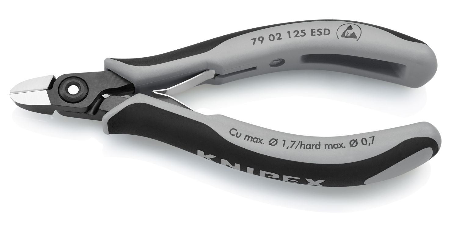 Knipex 79 02 125 ESD Electronics Diagonal Cutters-ESD Handles