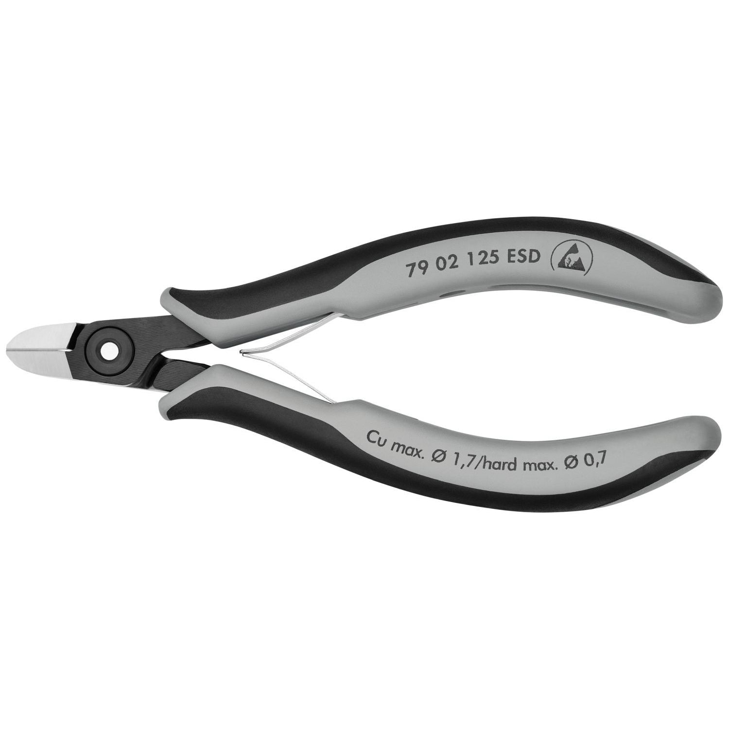 Knipex 79 02 125 ESD Electronics Diagonal Cutters-ESD Handles